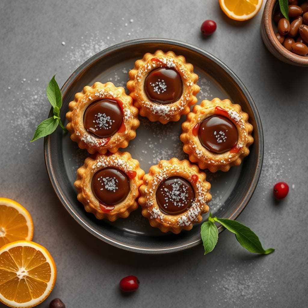 Galletas Rellenas de Chocolate y Naranja Amarga