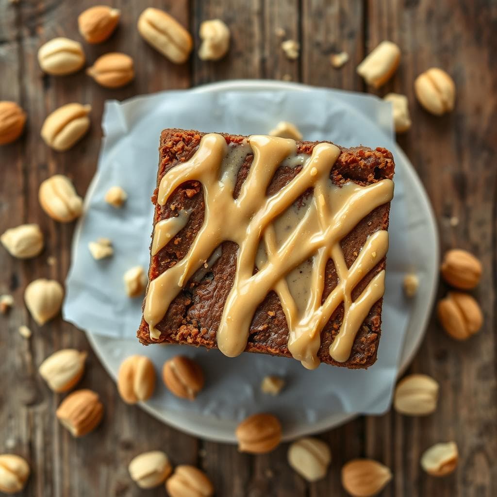 Brownie de Chocolate Blanco y Cacahuete